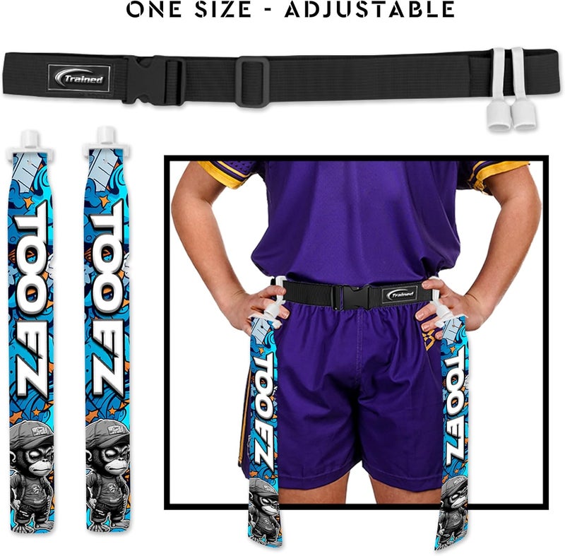 Trained Custom Flag Football Belt Set Includes 2 Pop Flag Football Flags and Belt | Durable Adult Flag Football Belts - Image 4
